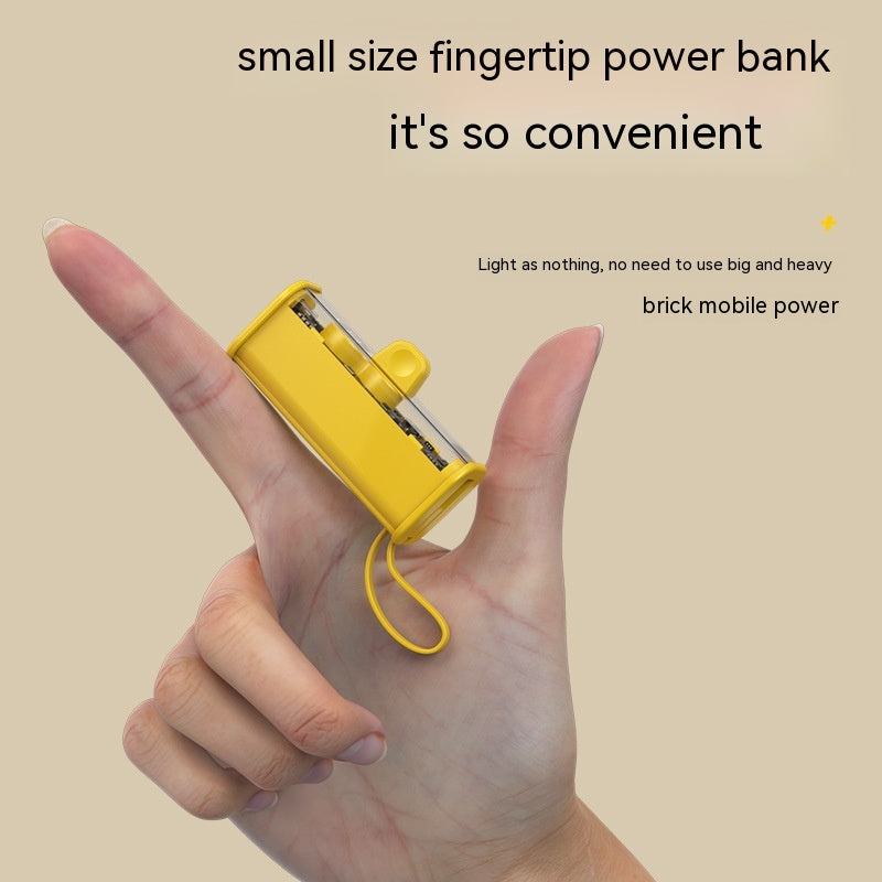 Industrial Wind With Cable Transparent Capsules Power Bank Super Fast Charge Mobile Power Supply