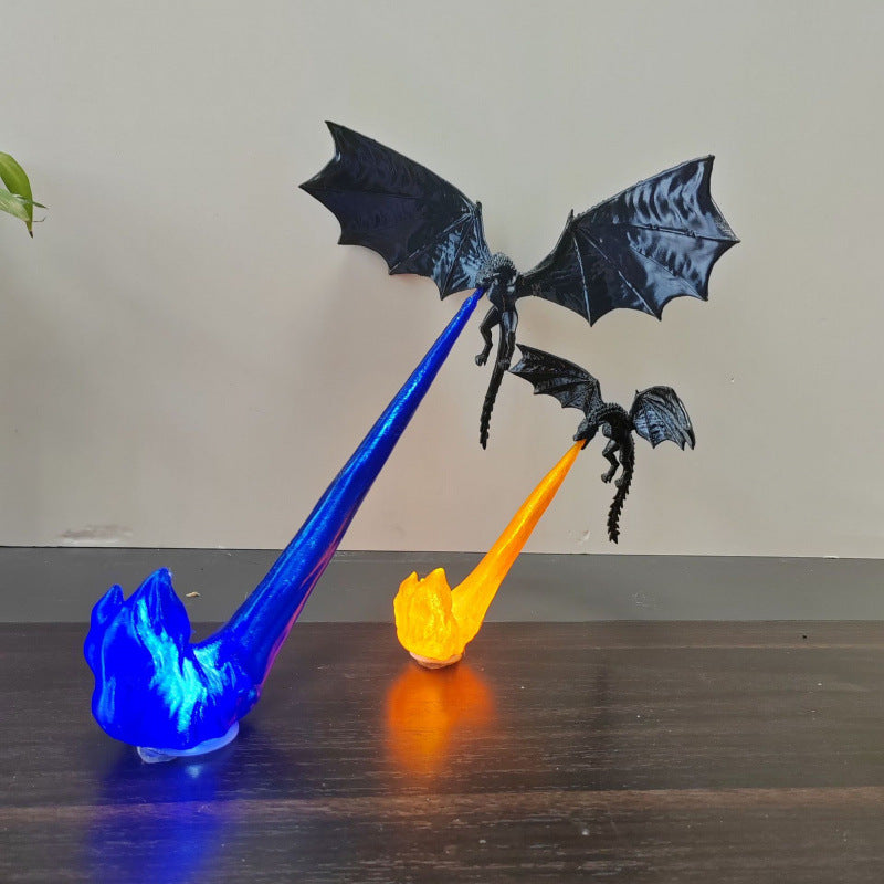 3D printed dragon shelf decoration with light