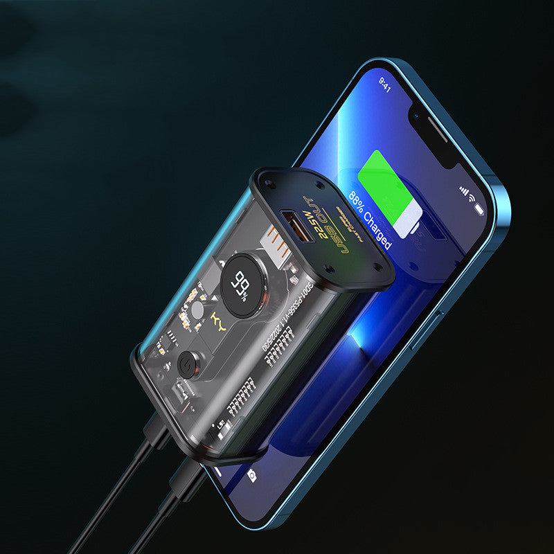 Fashion Transparent Mecha Wind Power Bank