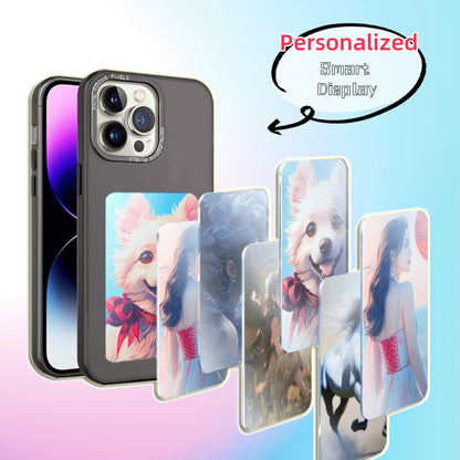 Battery-free smart phone case with e-ink display