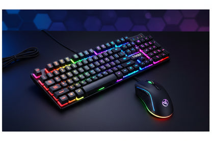 Gaming computer keyboard with mouse