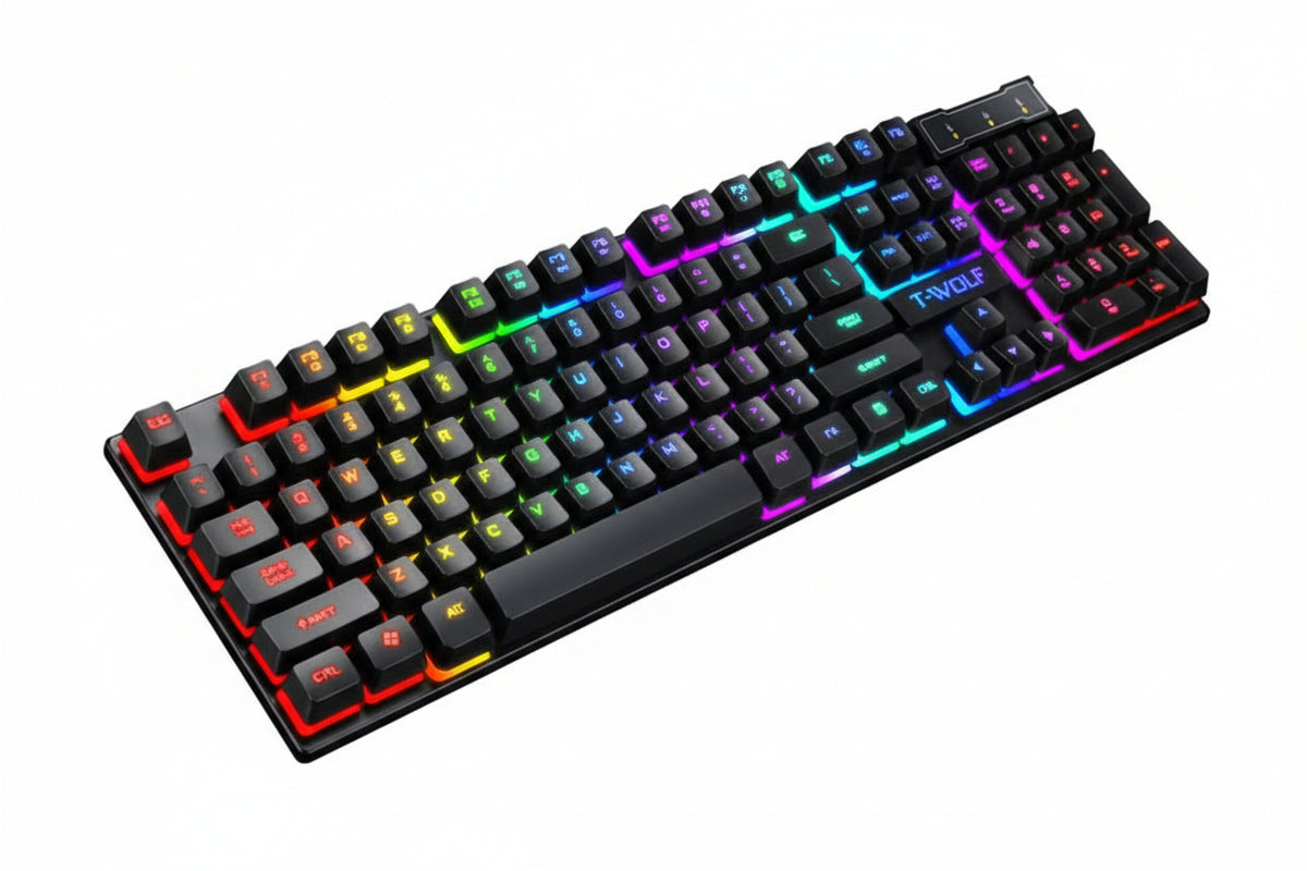 USB wired gaming keyboard with LED backlight